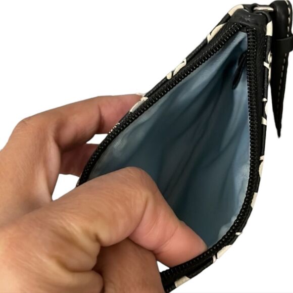 Coach 3 Piece Set F43893 Black White Heritage Signature Swing Pack Bag Wristlet - Picture 4 of 15